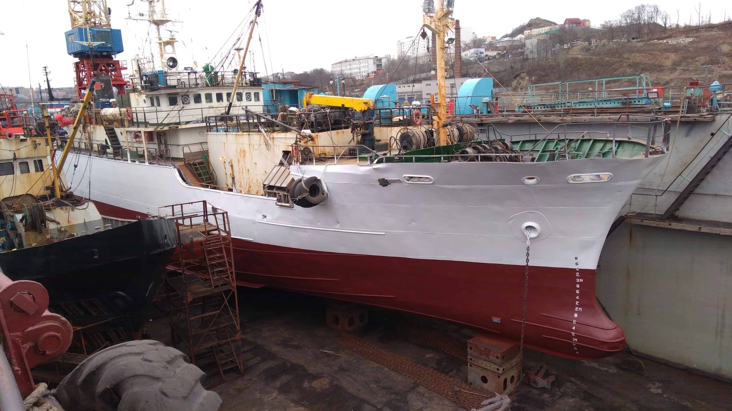 Доковый ремонт судна РШ Стригун